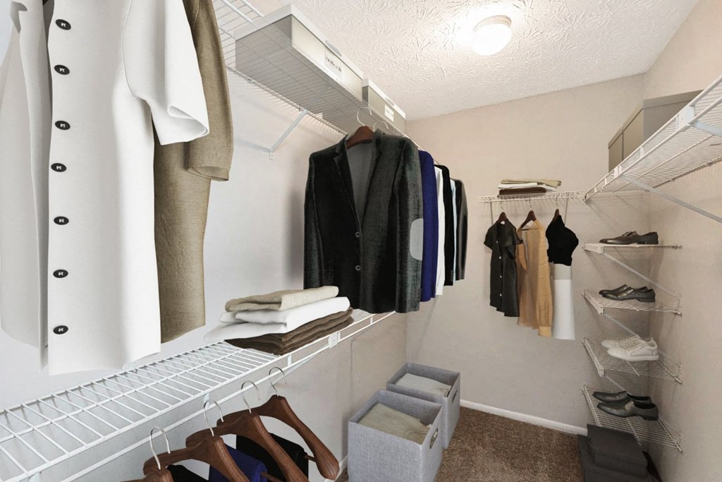 Walk-In Closets And Dressing Areas at Edgemont  Apartments, PRG Real Estate, Greenville, SC, 29615