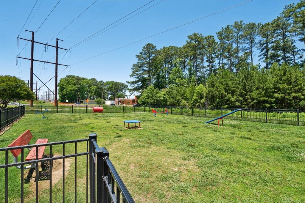 Fenced Yard at The Courtyards of Chanticleer Apartments, Virginia Beach