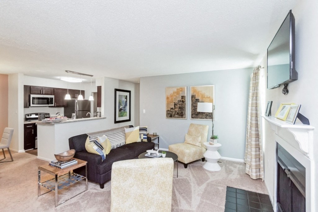 Living Room with Couch at Palmetto Place Apartments, Taylors, 29687