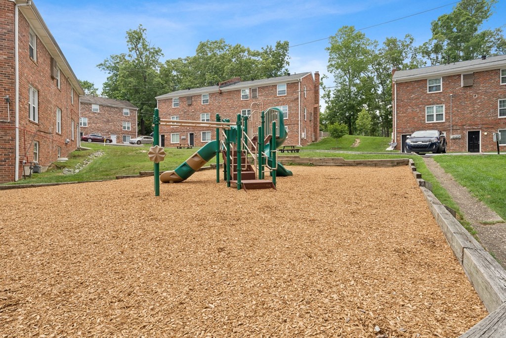 our apartments have a playground for children at Hyde Park Townhomes, PRG Real Estate Management, Chester, VA