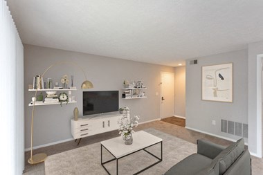 Modern Living Room at Chinoe Creek Apartments, PRG Real Estate Management, Lexington, Kentucky