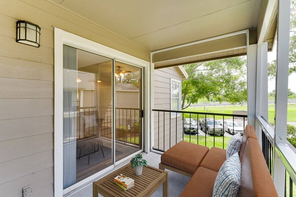 porch at Palm Crossing Apartments in Winter Garden, FL
