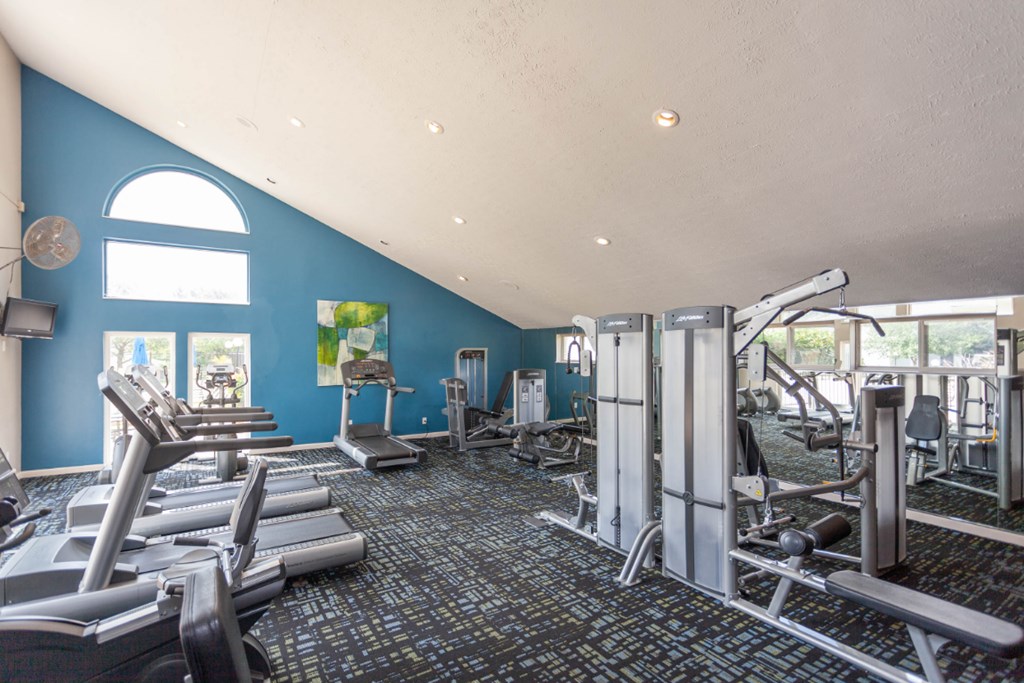 24 Hour Fitness Center at Chinoe Creek Apartments, PRG Real Estate, Lexington, KY