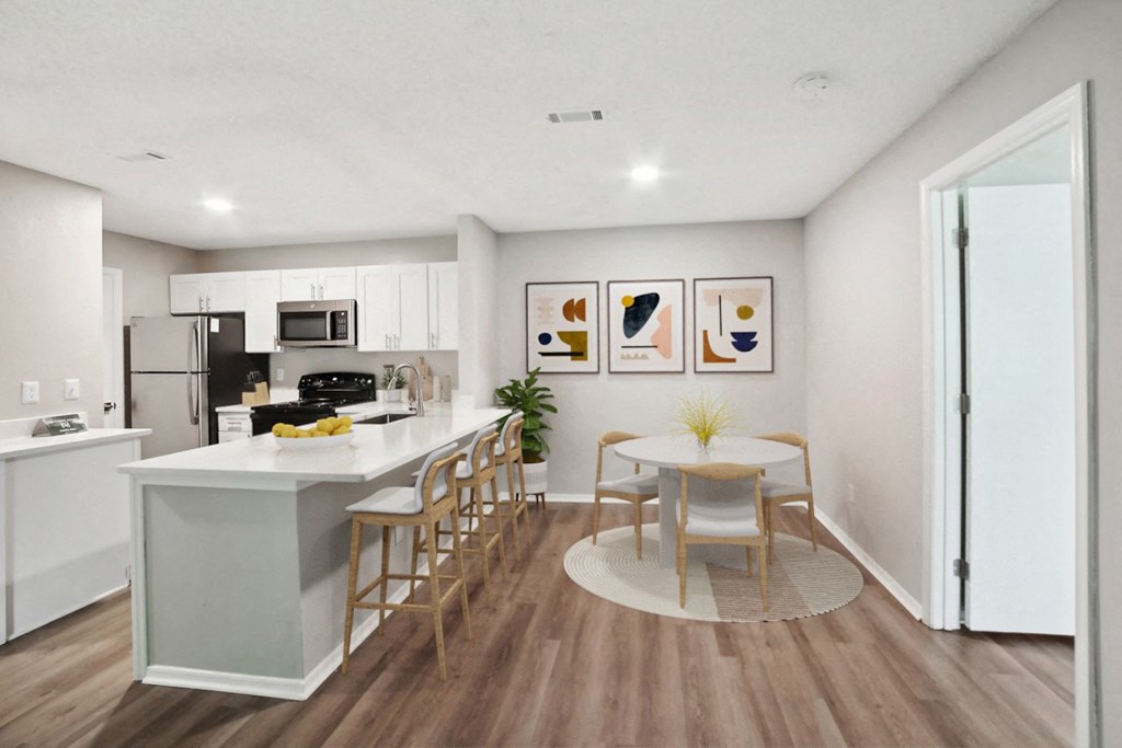 Kitchen with a Large Island at Chapel View, Chapel Hill