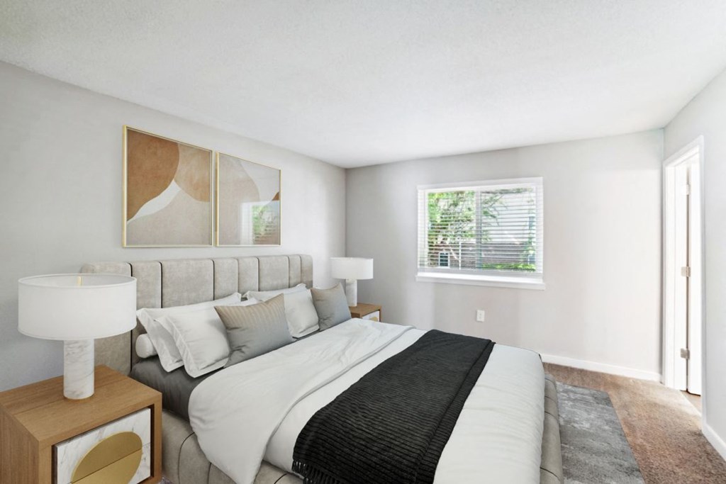 Bedroom at Lakecrest Apartments, PRG Real Estate Management, Greenville, SC