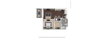 A1 Floor Plan at East 51 At Rocketts Landing, Richmond, 23231