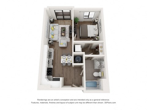 a floor plan at The Constellation Apartments, PRG Real Estate, Hampton, Virginia
