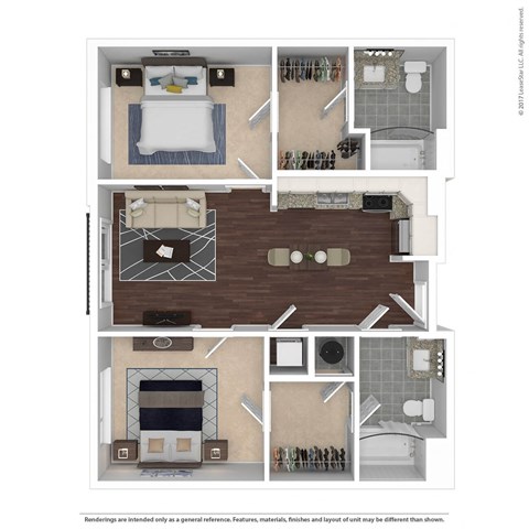 B1 Floor Plan  at East 51 At Rocketts Landing, Virginia, 23231