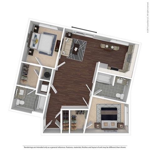 B2 Floor Plan at East 51 At Rocketts Landing, Richmond, VA
