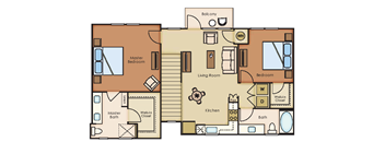 2 bed 2 bath Balsa Floor Plan at The Loree, Jacksonville, 32256