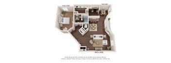Abaco floor plan at The VillagesApartment  of Banyan Grove Apartments in Boynton Beach