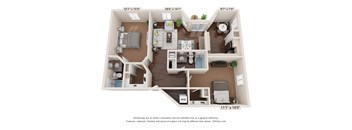 Andros floor plan at The Villages Apartment of Banyan Grove Apartments for rent in Boynton Beach FL