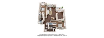 Bahamas floor plan at The Villages Apartment of Banyan Grove Apartments in Boynton Beach