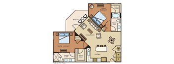 2 bed 2 bath Dogwood Floor Plan at The Loree, Jacksonville, FL