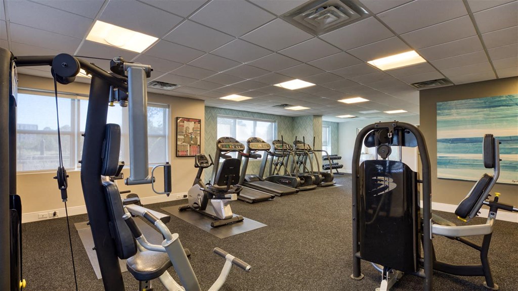 Fitness center with Weight Machines at The Lafayette, Norfolk, VA, 23508