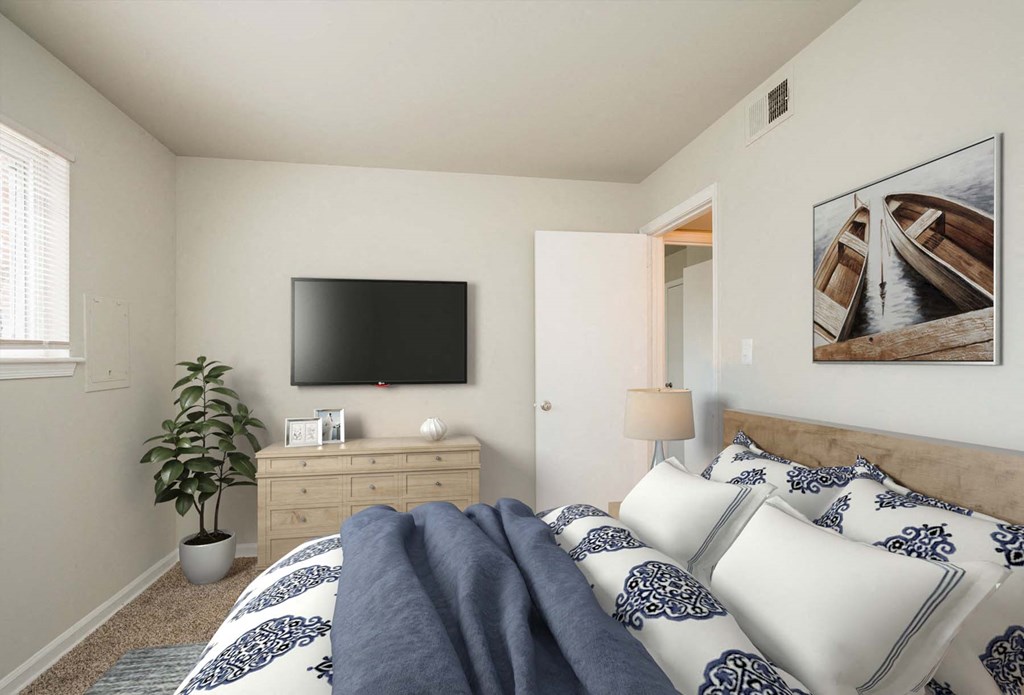 Cozy Bedroom at Country Club Apartments, Williamsburg, VA