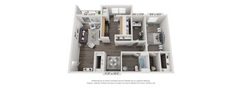 B1 Floor Plan at Rivers Landing Apartments, PRG Real Estate, Virginia, 23666
