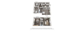 D2T Floor Plan at Rivers Landing Apartments, PRG Real Estate, Hampton, 23666