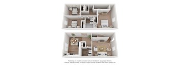 The Charleston Floor Plan at Hyde Park Townhomes, PRG Real Estate Management, Chester, VA, 23831