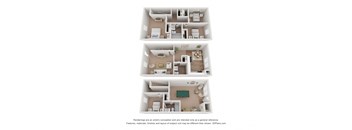 The Colonial Floor Plan at Hyde Park Townhomes, PRG Real Estate Management, Chester, VA, 23831