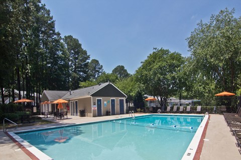 Sparkling Swimming Pool at Cary Pines Apartments and Townhomes