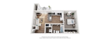 The Waterford| 1 Bedroom 1 Bathroom Floor Plan at Lakecrest Apartments, PRG Real Estate Management, Greenville, SC, 29615