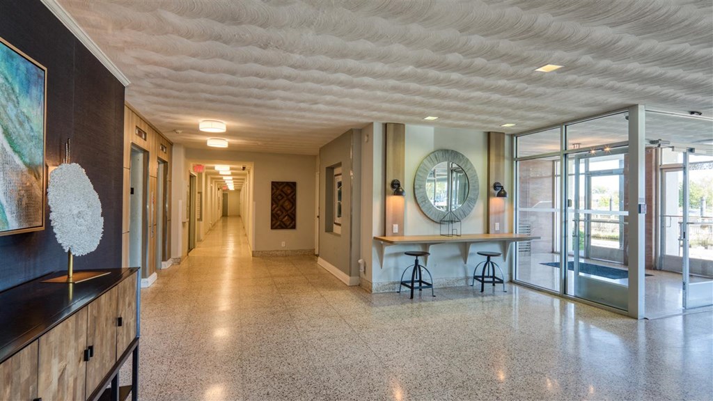 Lobby area with Warm Lighting at The Lafayette, Norfolk, VA
