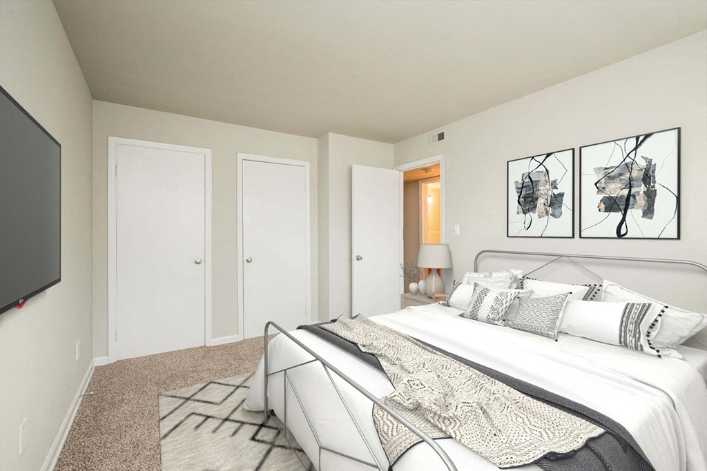 Master Bedroom With Television at Country Club Apartments, Virginia, 23185