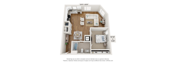 bedroom floor plan | luxury apartments in towson md | the southerly