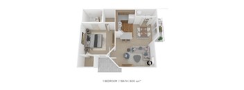 a floor plan of a 1 bedroom apartment at the historic electric building in fort worth, tx