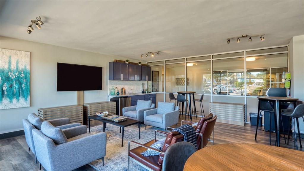 Resident lounge at The Lafayette, Virginia, 23508