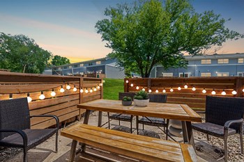 Outdoor sitting Outdoor sitting at South Square Townhomes, Durham, 27707 - Photo Gallery 5
