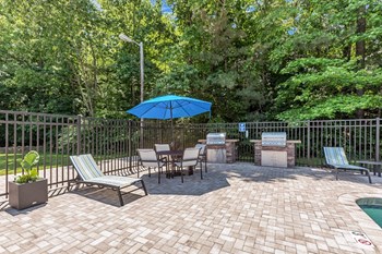 Pool Patio Pool Patio at South Square Townhomes, Durham - Photo Gallery 4