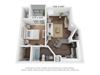 1 bedroom 1 bathroom floor plan 1 bedroom 1 bathroom floor plan at Sawgrass Apartments, Orlando, FL, 32812