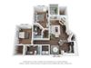 2 bedroom 2 bathroom floor plan 2 bedroom 2 bathroom floor plan at Sawgrass Apartments in Orlando FL