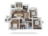 3 bedroom 2 bathroom floor plan 3 bedroom 2 bathroom floor plan at Sawgrass Apartments in Orlando FL