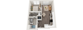 Vinton  1 Bed 1 Bath Floor Plan at South 16 At The Bridges, Roanoke, VA 24016