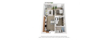 A2 Floor Plan at South Falls Tower, Richmond, 23224