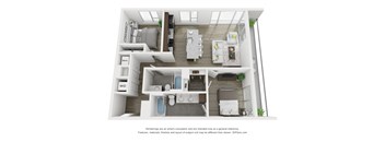 B3 Floor plan  at South Falls Tower, Richmond, VA, 23224