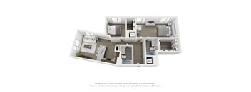 B4 Floor Plan at South Falls Tower, Richmond, VA