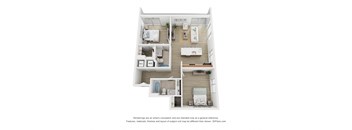B5 Floor Plan at South Falls Tower, Richmond, 23224