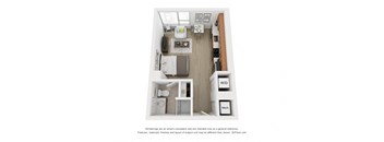 S1 Floor Plan at South Falls Tower, Richmond, VA