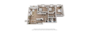 The Granby | 3 bedroom 2 bathroom Floor Plan at The Lafayette, Virginia