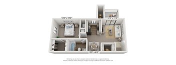 Brookstone Floor Plan at The Reserve At Barry Apartments, Kansas City, MO, 64154