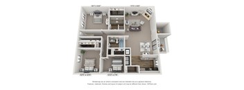 Cascade Floor Plan at The Reserve At Barry Apartments, Kansas City, MO