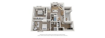 Streamline Floor Plan at The Reserve At Barry Apartments, Kansas City, 64154