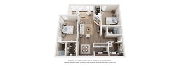 2 bed 2 bath A at The Timbers Apartments, Richmond