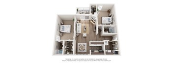 2 bed 2 bath Maple Floor Plan at The Timbers, Richmond, VA
