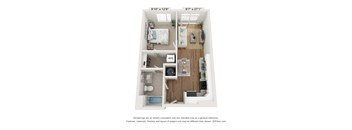 The Shenandoah Floor Plan at The Waterford At Rocketts Landing Apartments, PRG Real Estate, Richmond, VA