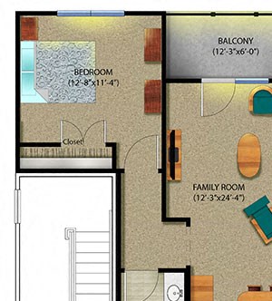 Large 2 Bed 2 Bath Floor Plan Large 2 Bed 2 Bath Floor Plan 1,264 Sq.Ft. at 98 E. McBee Apartments, PRG Real Estate Management, South Carolina, 29601